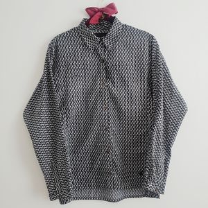 Cool Volcom Button Up Blouse VGUC Long Sleeve Collar Pattern Women’s